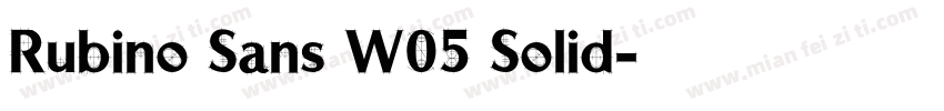 Rubino Sans W05 Solid字体转换